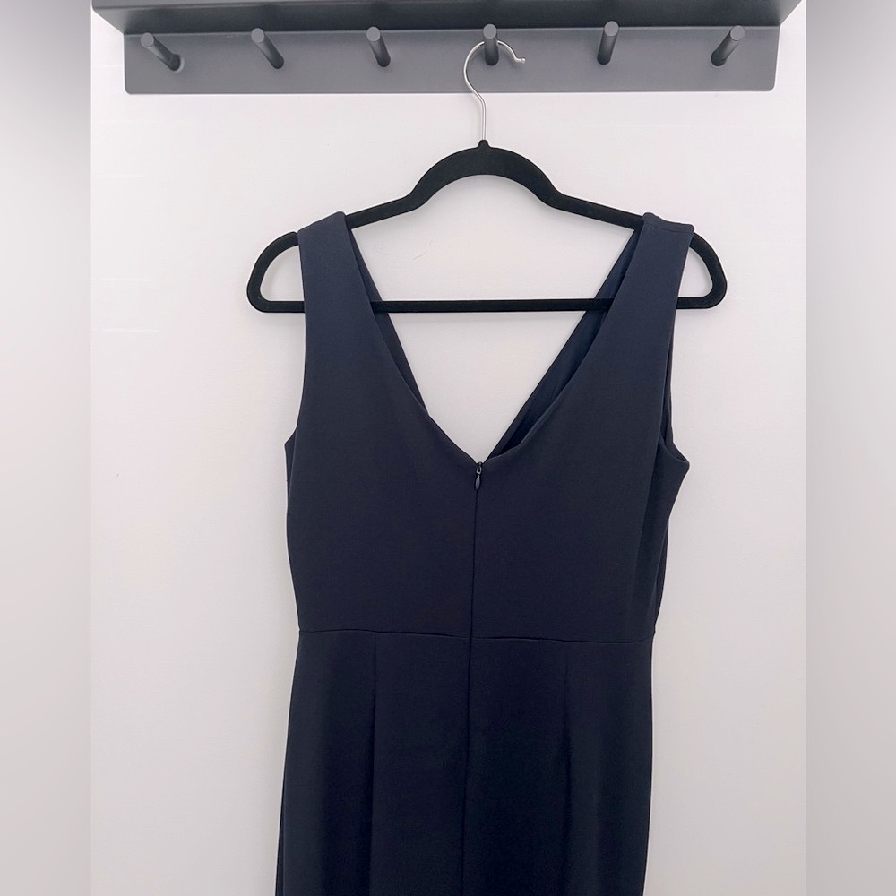 Joseph Ribkoff Sleeveless Navy High-Low V-Neck Dress - Picture 7 of 7